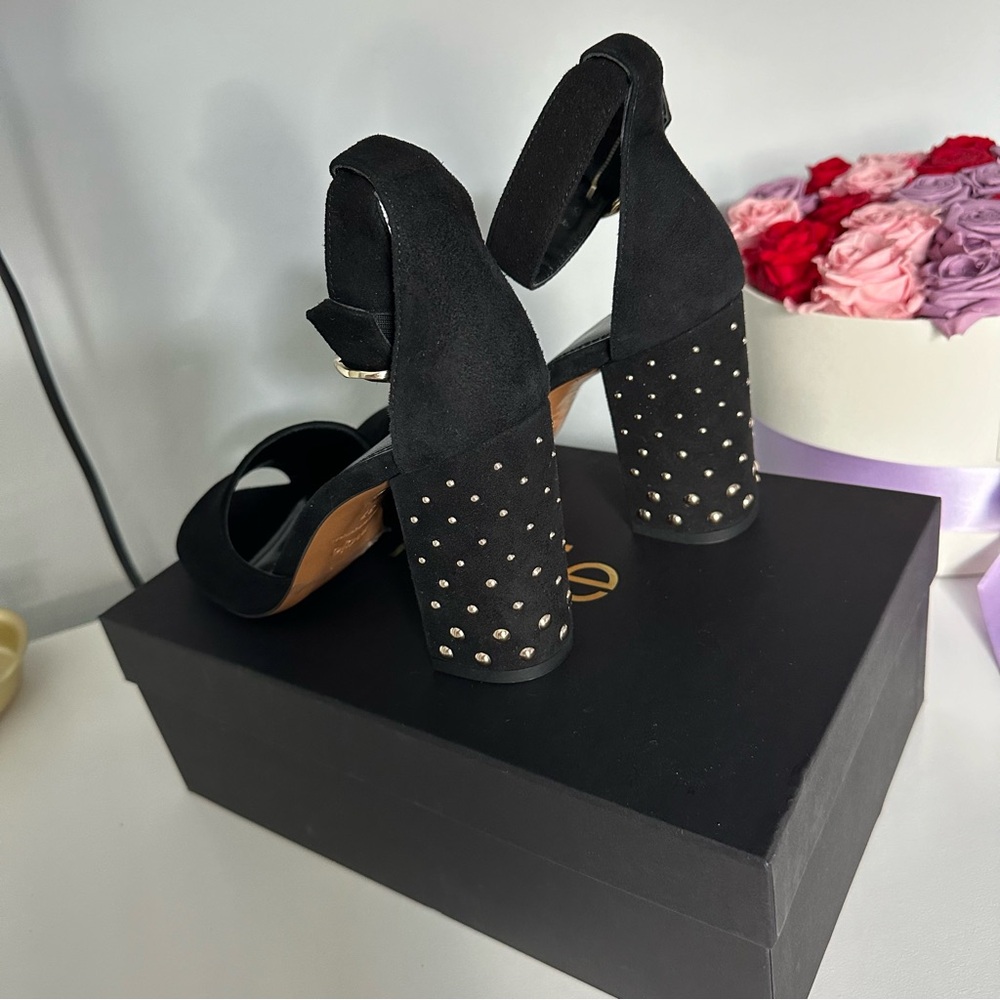 Maje Black block heels Size 37 - Picture 6 of 12